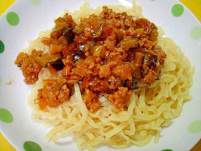 茄子入り甘辛肉味噌麺