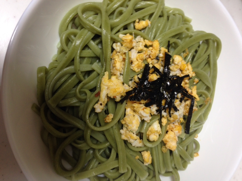 芽かぶ乾麺(*^^*)玉子のせ☆冷やしうどん☆