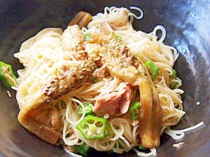 夏野菜とツナの和風冷製パスタ