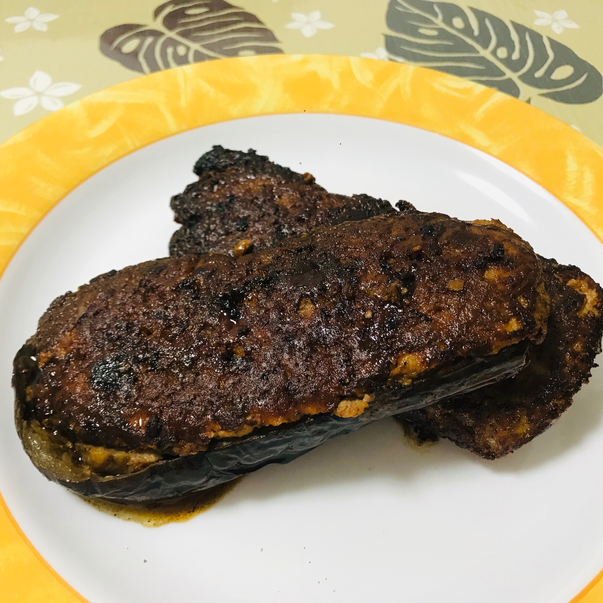 茄子の肉詰め〜バター醤油ソース〜