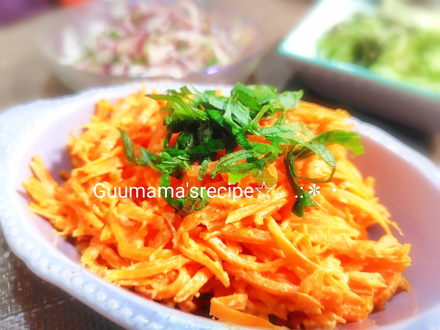 レンジで簡単♡1本ペロリ♡にんじんの明太マヨサラダ