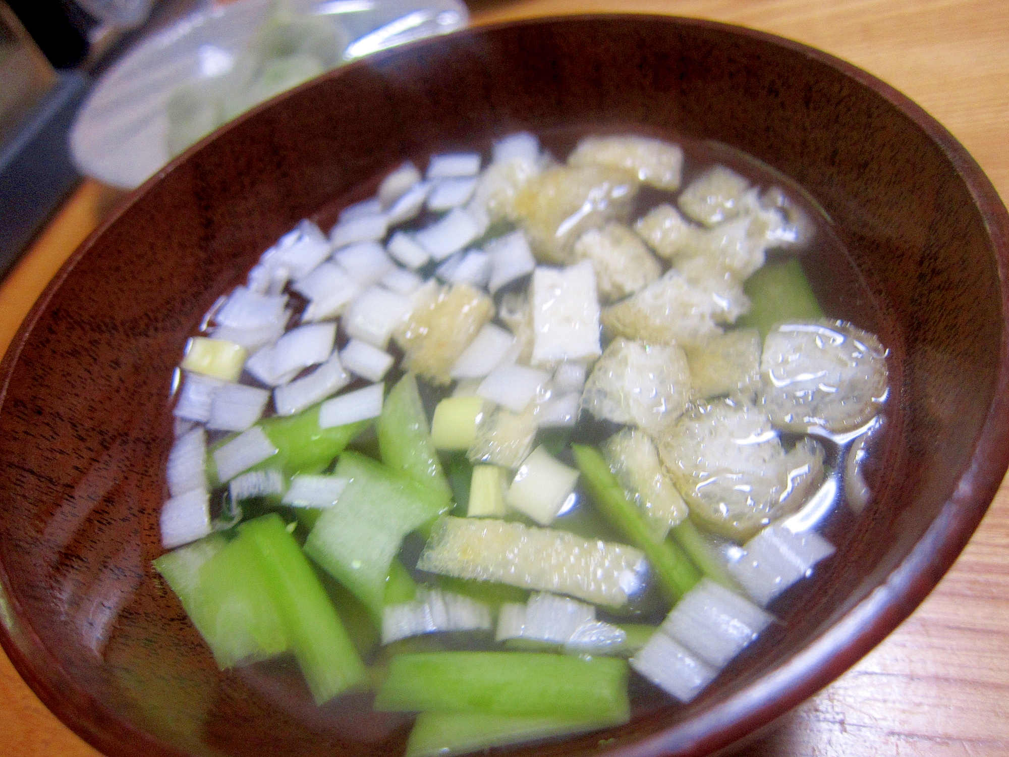 きざみ油揚げと葱の鰹節パウダースープ