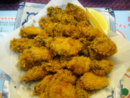 とっても美味しくできました。あっという間に食べちゃいました。オリーブオイルを使ったカキフライは初めてでしたがいいですね。