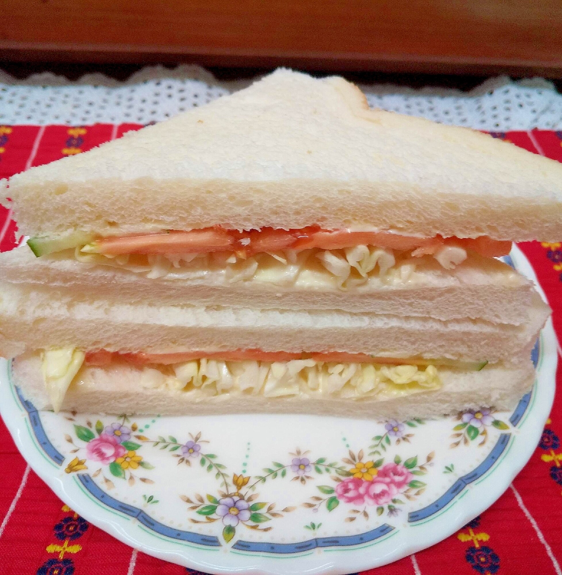 太鼓腹の野菜サンドイッチのレシピ