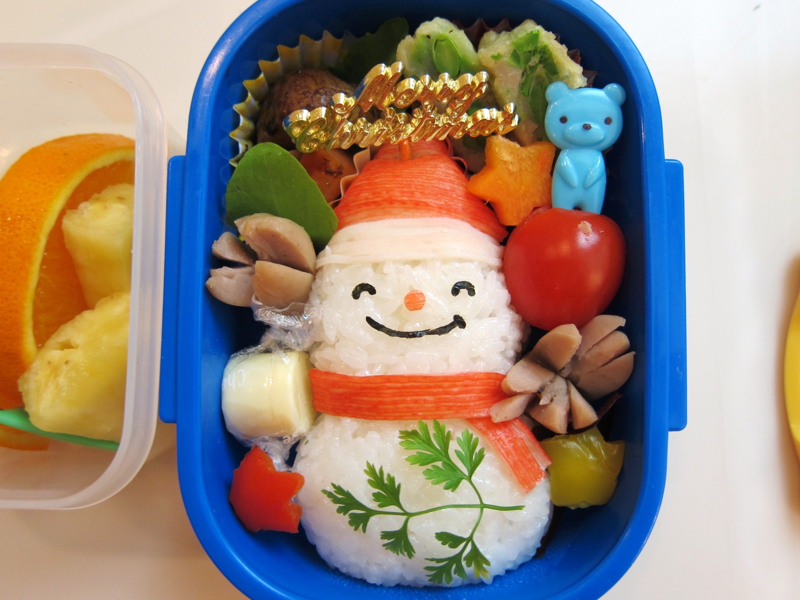 クリスマス 簡単 サンタさんの雪だるま弁当 レシピ 作り方 By コロりポックル 楽天レシピ