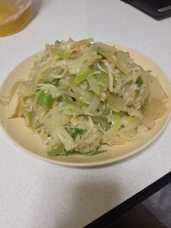 おつまみ系〜白魚の野菜炒め