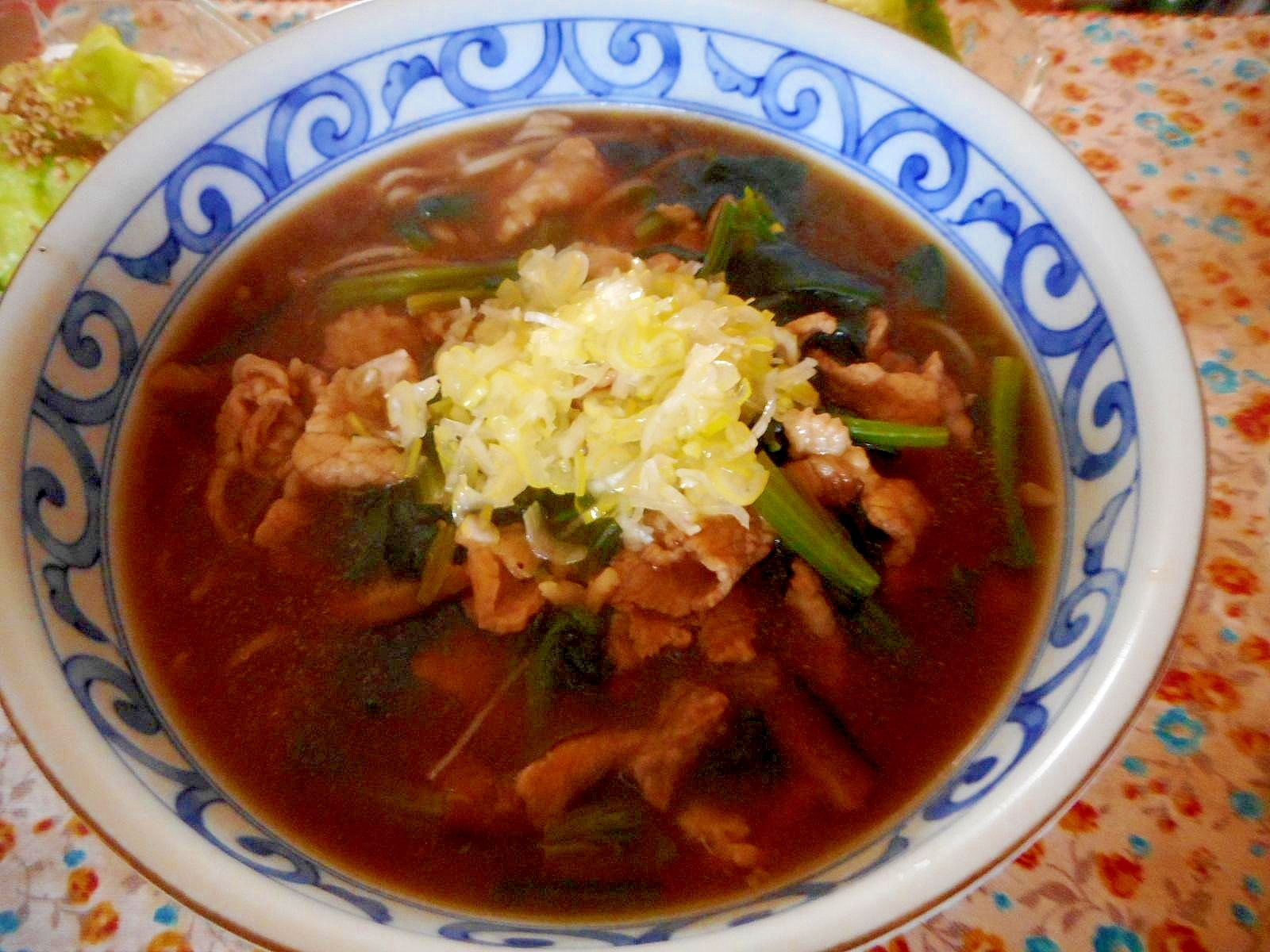 豚肉とほうれん草のとろみ温麺