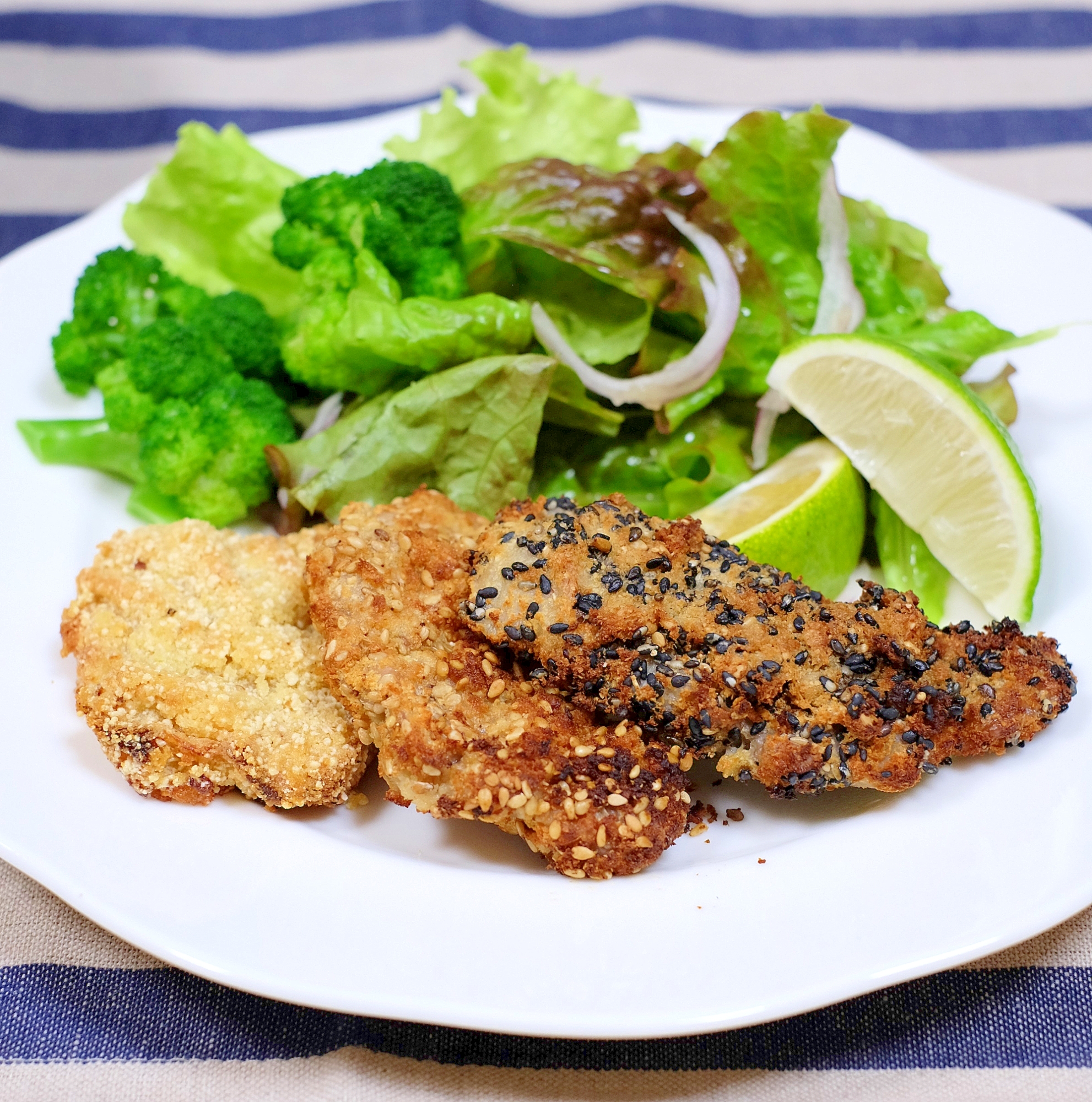 3種の変わり衣で、焼きとんかつ!(簡単!減塩!)