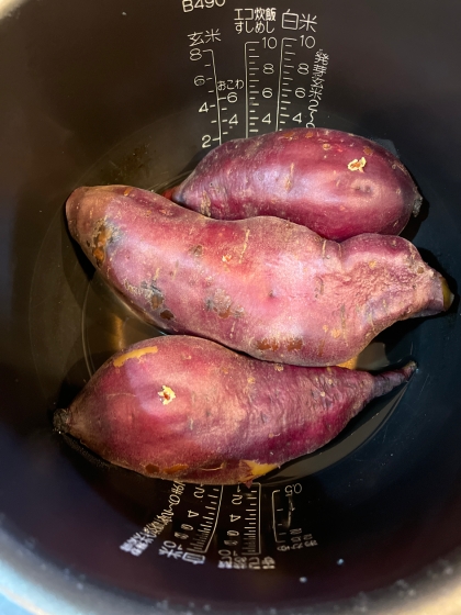 炊飯器で簡単☆ねっとりヘルシー焼き芋？蒸し芋？