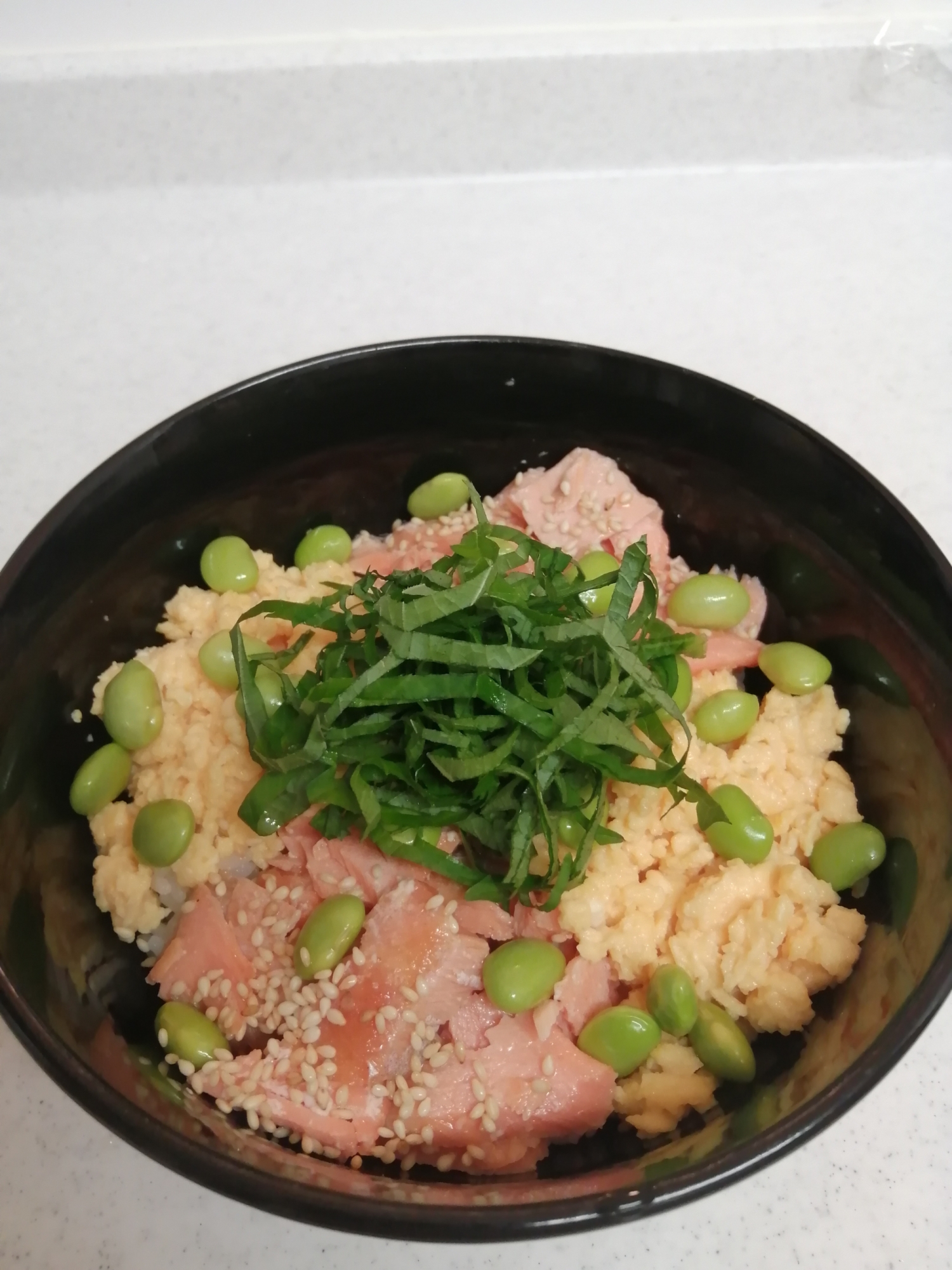 鮭の3色丼