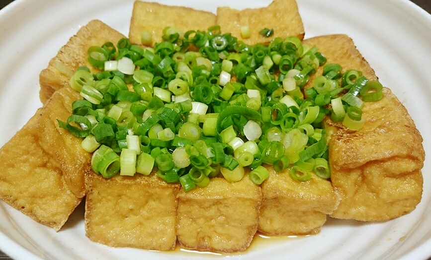 簡単 ５分で 厚揚げのねぎポン酢がけ レシピ 作り方 By あやっくま3736 楽天レシピ