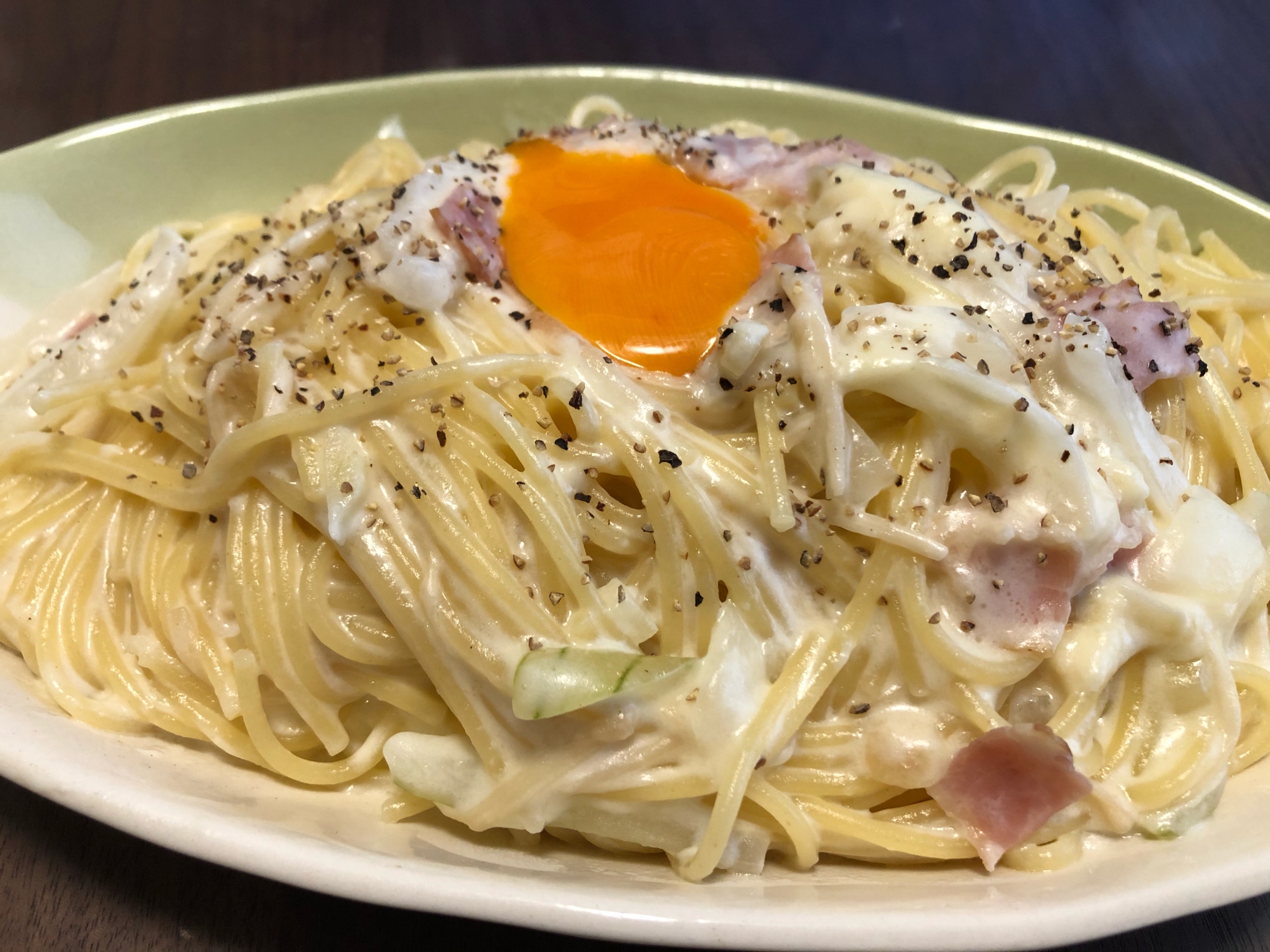 牛乳で簡単調理✨お手軽カルボナーラ風パスタ