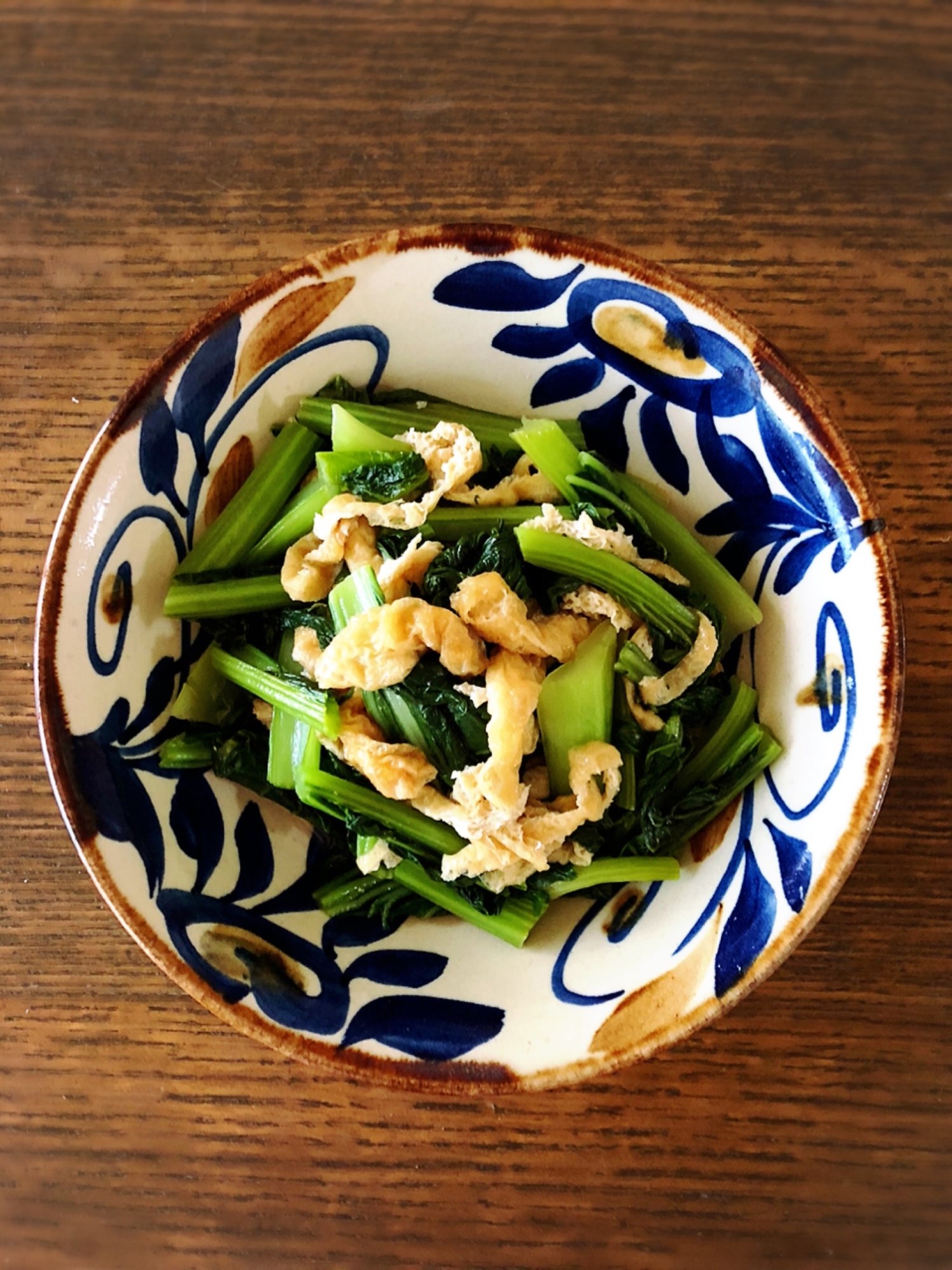 小松菜と油揚げの煮浸し