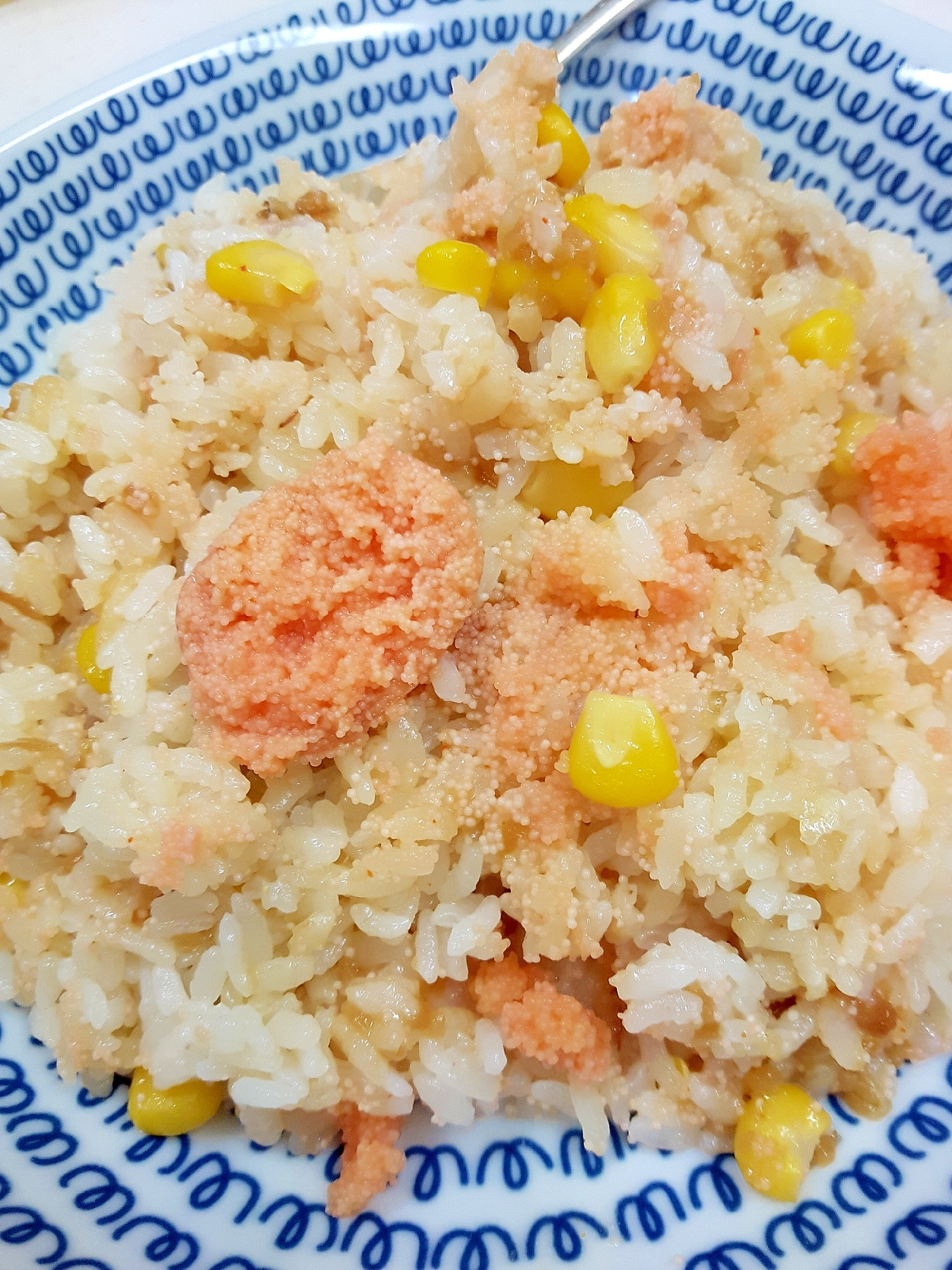 炊飯器で簡単！たらことコーンのバターピラフ♪