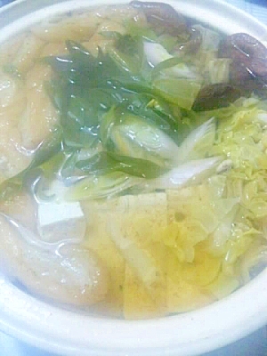 野菜たくさん、湯豆腐