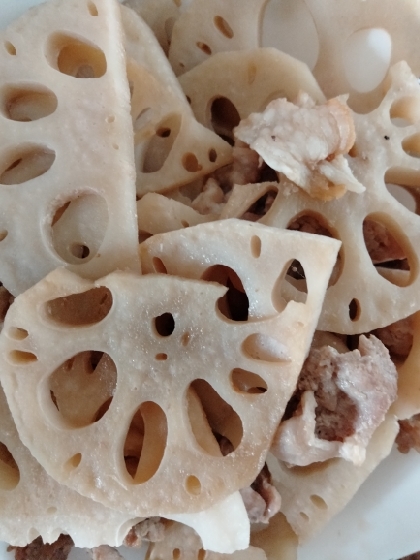 【ご飯が進む！】豚こま肉とれんこんの甘辛炒め