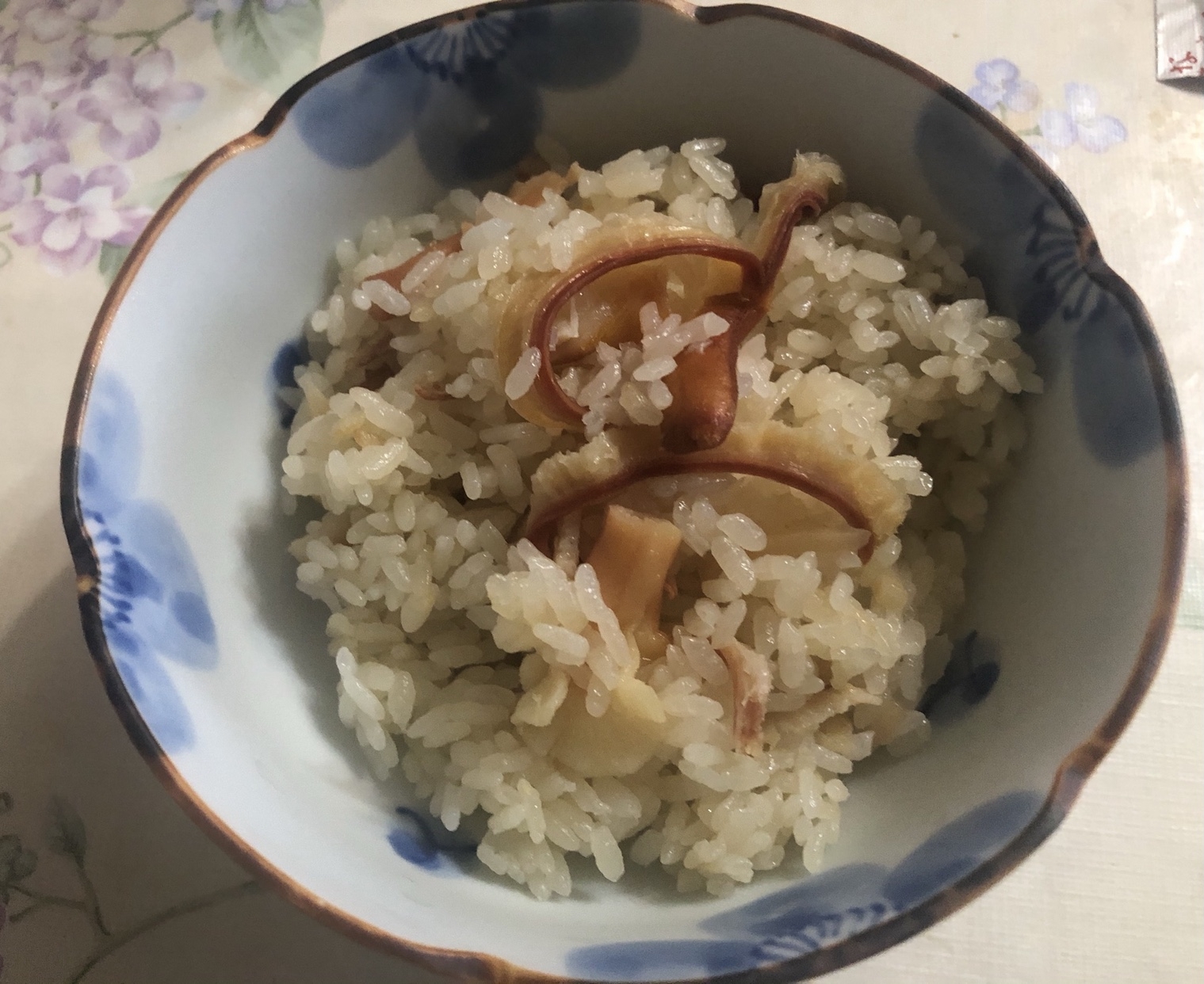 珍味ホッキ貝ヒモ炊き込みご飯