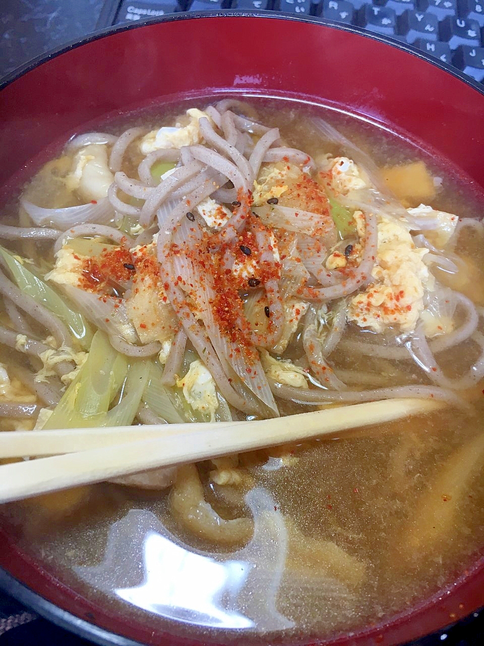 卵とじきつねそば