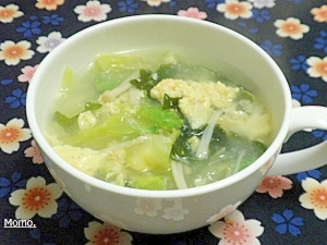 シャキシャキレタスの玉子スープ