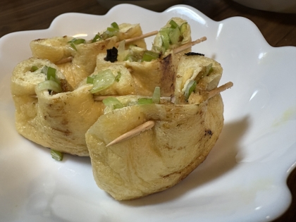ネギ入り♪油揚げの納豆詰め焼き✿