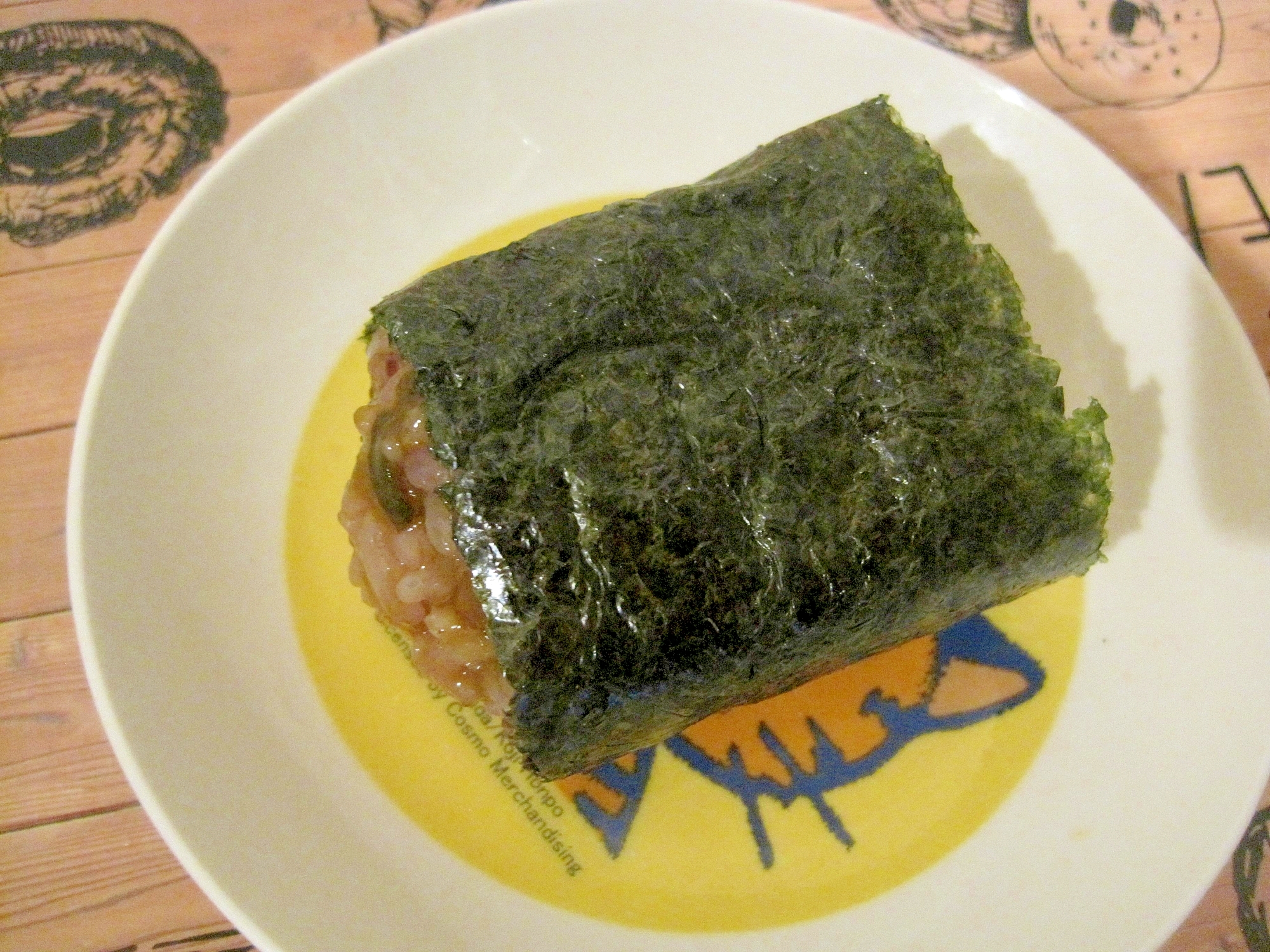 海苔の佃煮でW海苔おにぎり