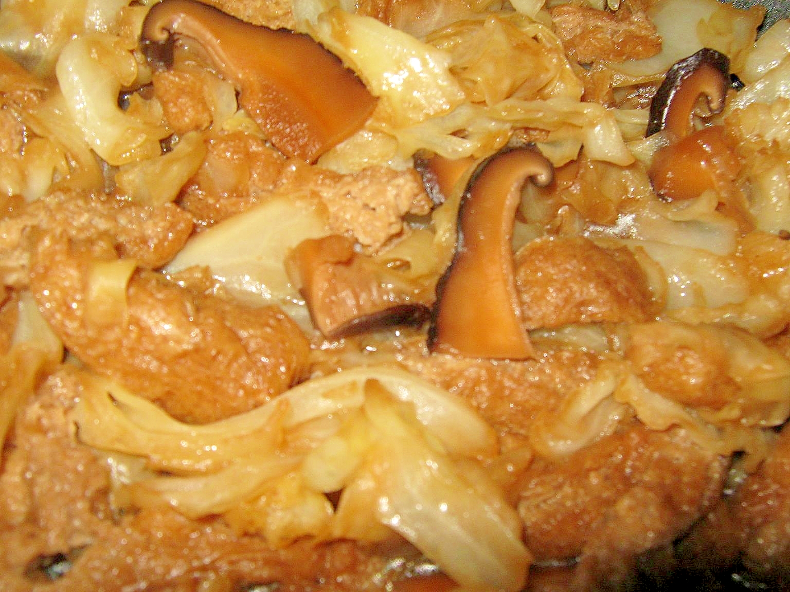干し椎茸とキャベツの煮物