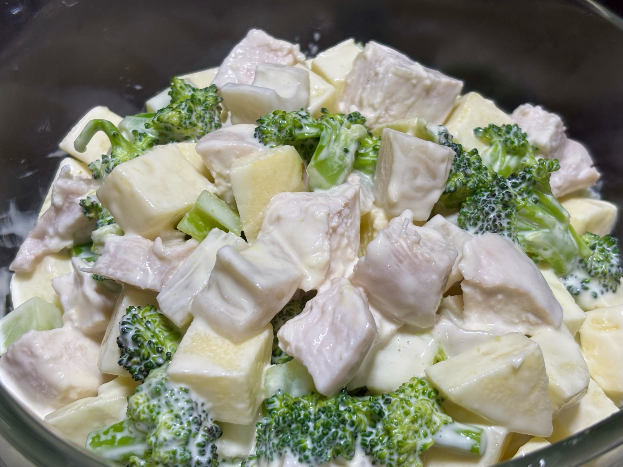 栄養の宝庫!鶏胸肉、ブロッコリー、蓮根、りんご♡