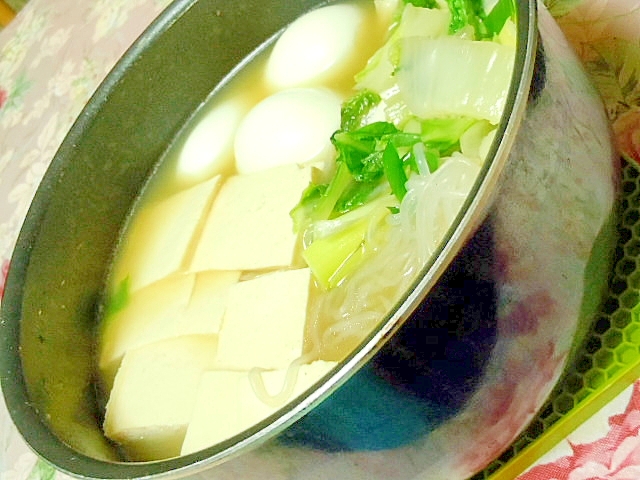 味覇ｄｅ❤白菜＆お葱と豆腐＆糸蒟蒻の食べるスープ❤