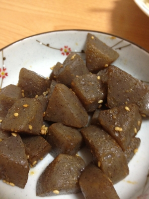 こんにゃくの焼肉味炒め