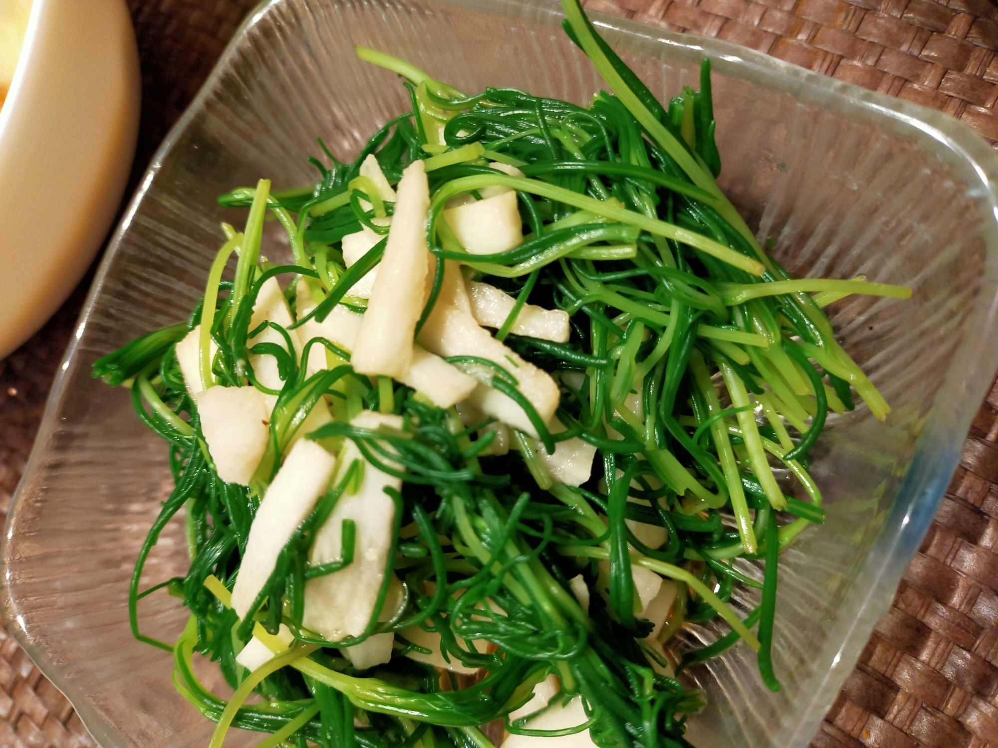 さっぱりヘルシー簡単！おかひじきと長芋の麺つゆ和え