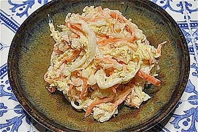 白菜と人参のツナサラダ　胡麻マヨネーズ