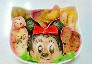 ミニーのお弁当！キャラ弁当