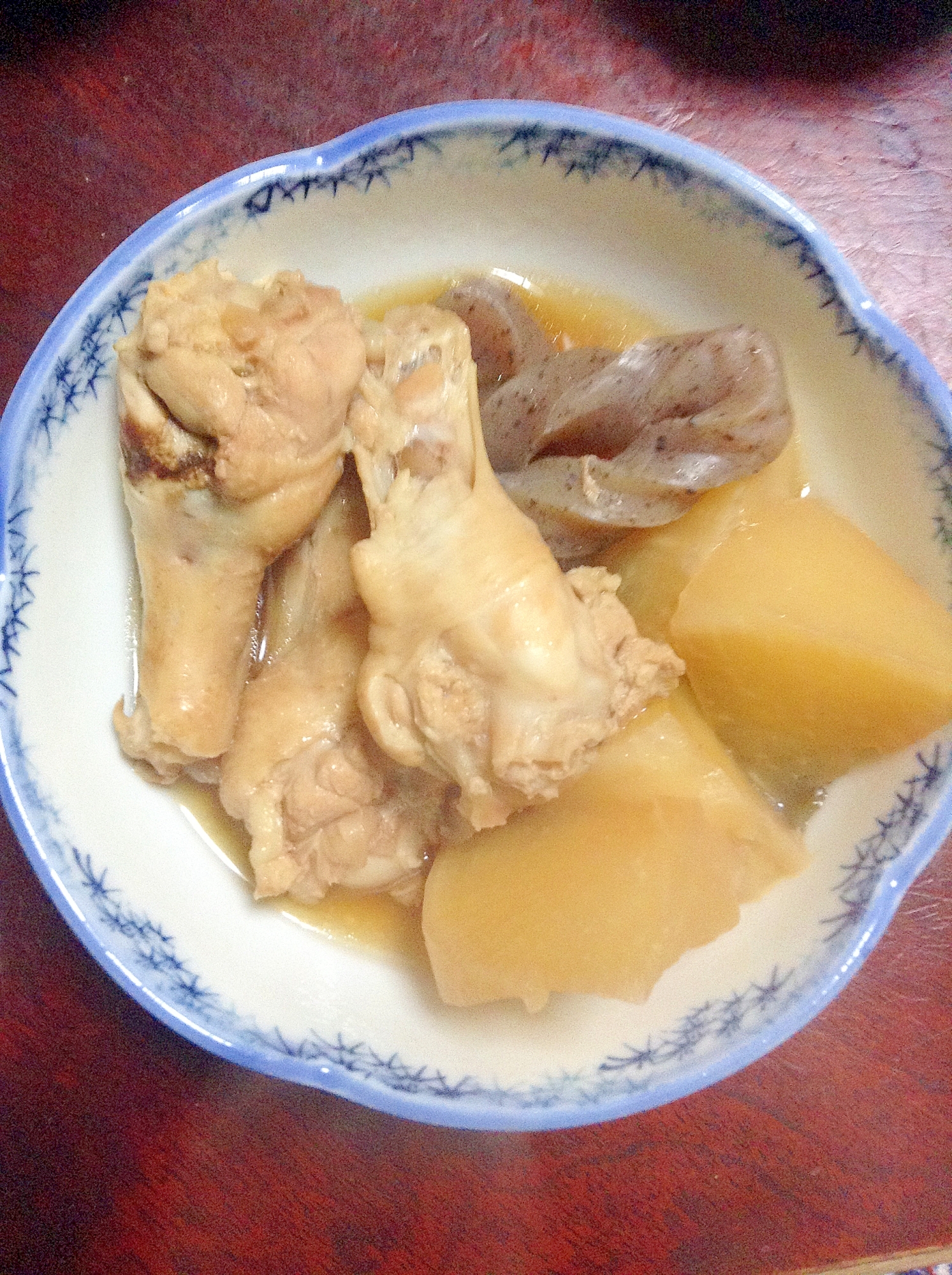 手羽元と大根の麺つゆ煮【簡単☆今日の献立】