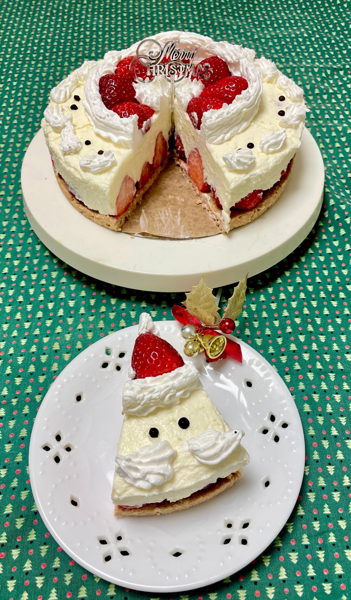 レアチーズケーキ♡クリスマスサンタさんver.