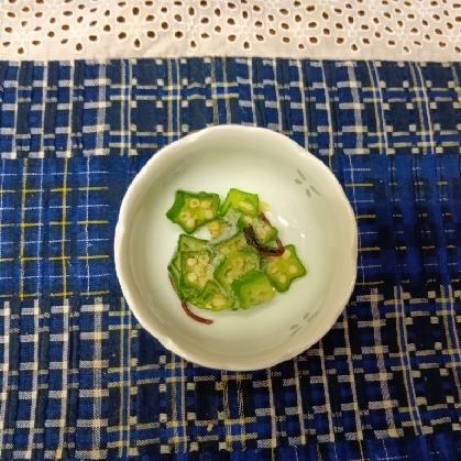 オクラ梅干し♪白だし和え物