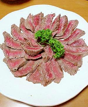 牛肉の味噌漬けタタキ