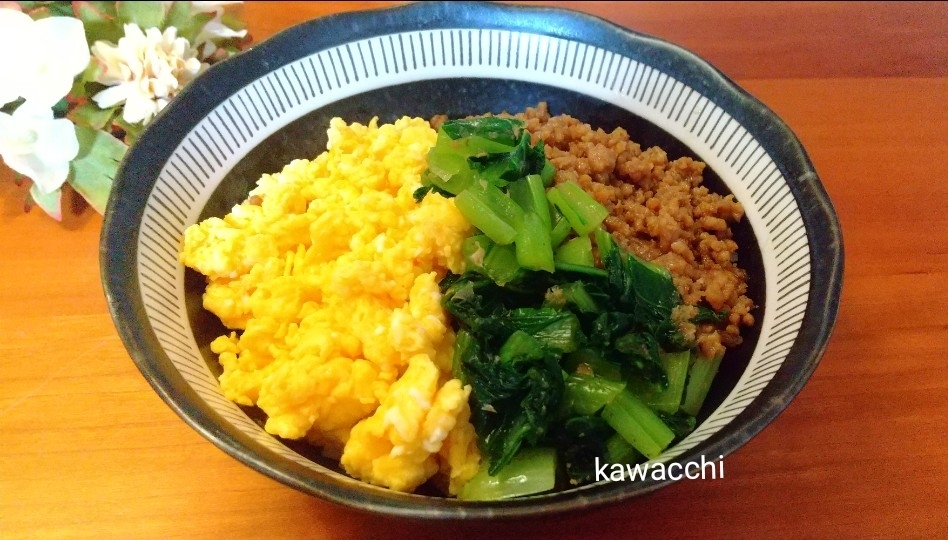 わが家の三色丼♡