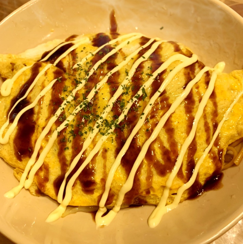 日曜のお昼ご飯♪オムそば