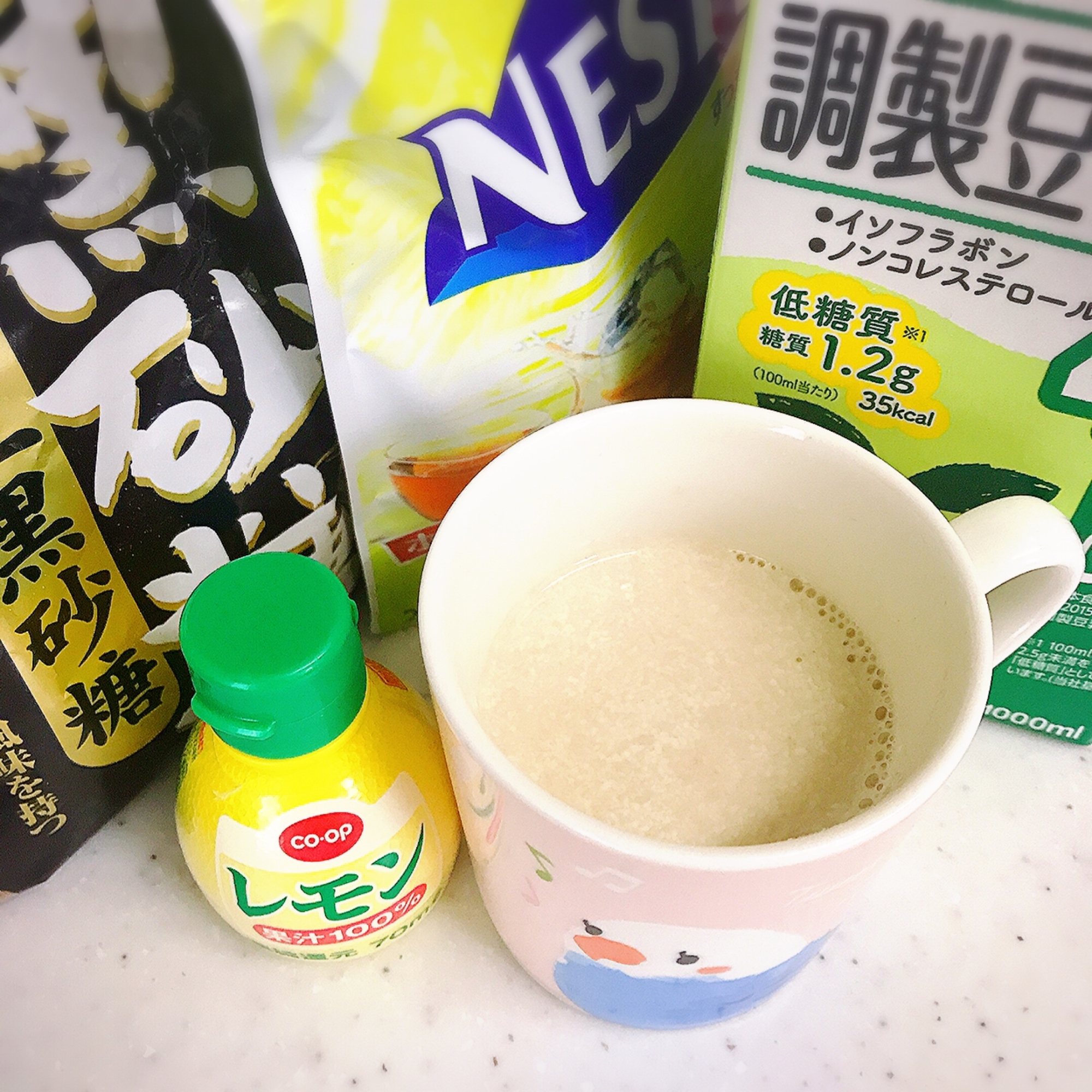 豆乳レモンティー✨飲みやすいよ〜