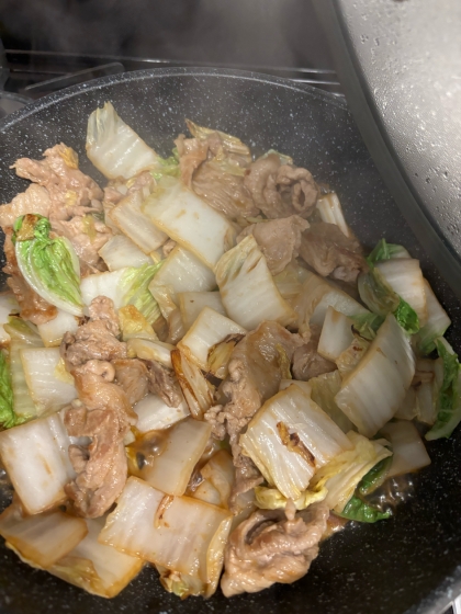 さっと作れるお助けおかず☆豚肉と白菜の味噌炒め