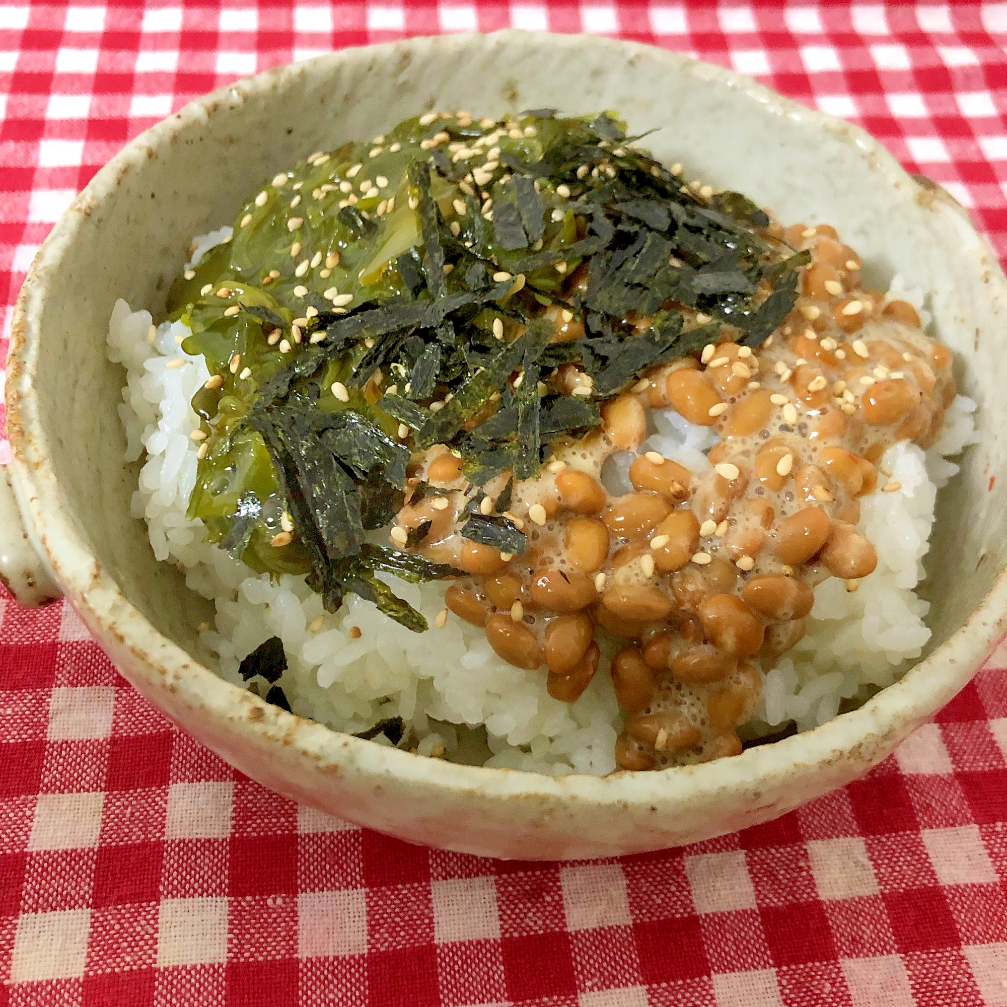 海苔とめかぶと納豆と♪