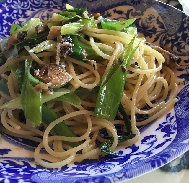 簡単！九条ネギとオイルサーディンのパスタ