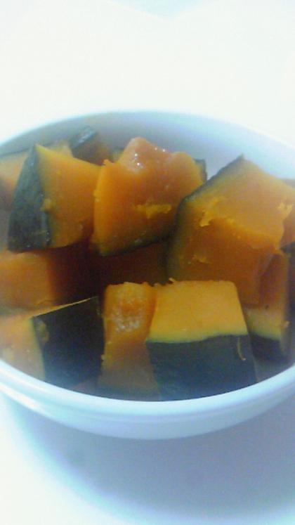 砂糖なしでもかぼちゃの甘さで、とってもおいしい煮物ができましたo(^-^)o