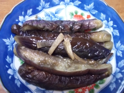 冷やして食べる茄子の煮物