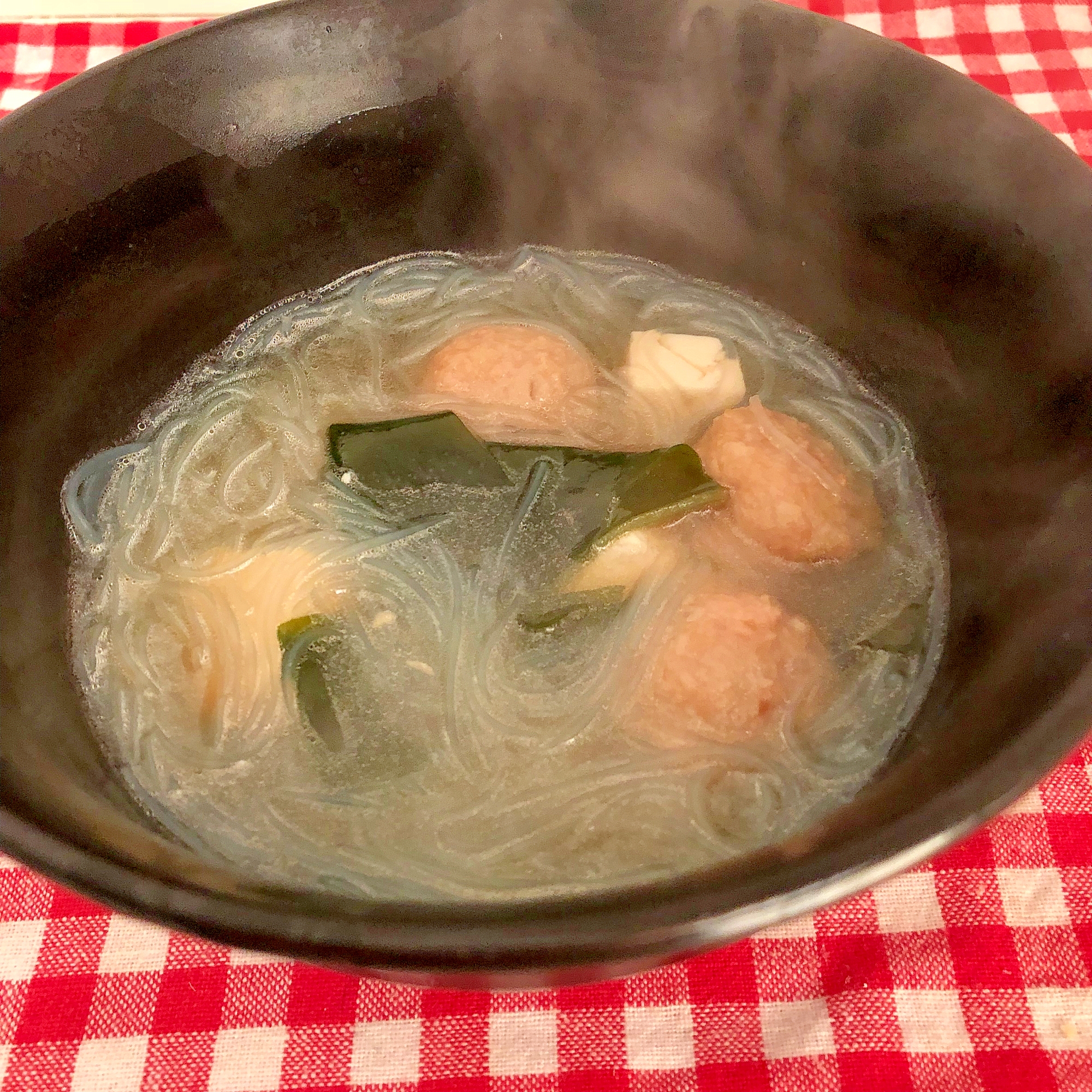 肉団子と豆腐の春雨スープ★