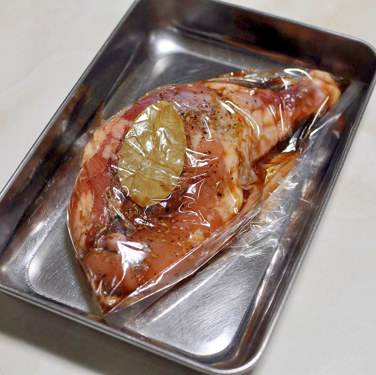 下味冷凍 骨付き鶏もも肉のローストチキン レシピ 作り方 By Taka5chan 楽天レシピ