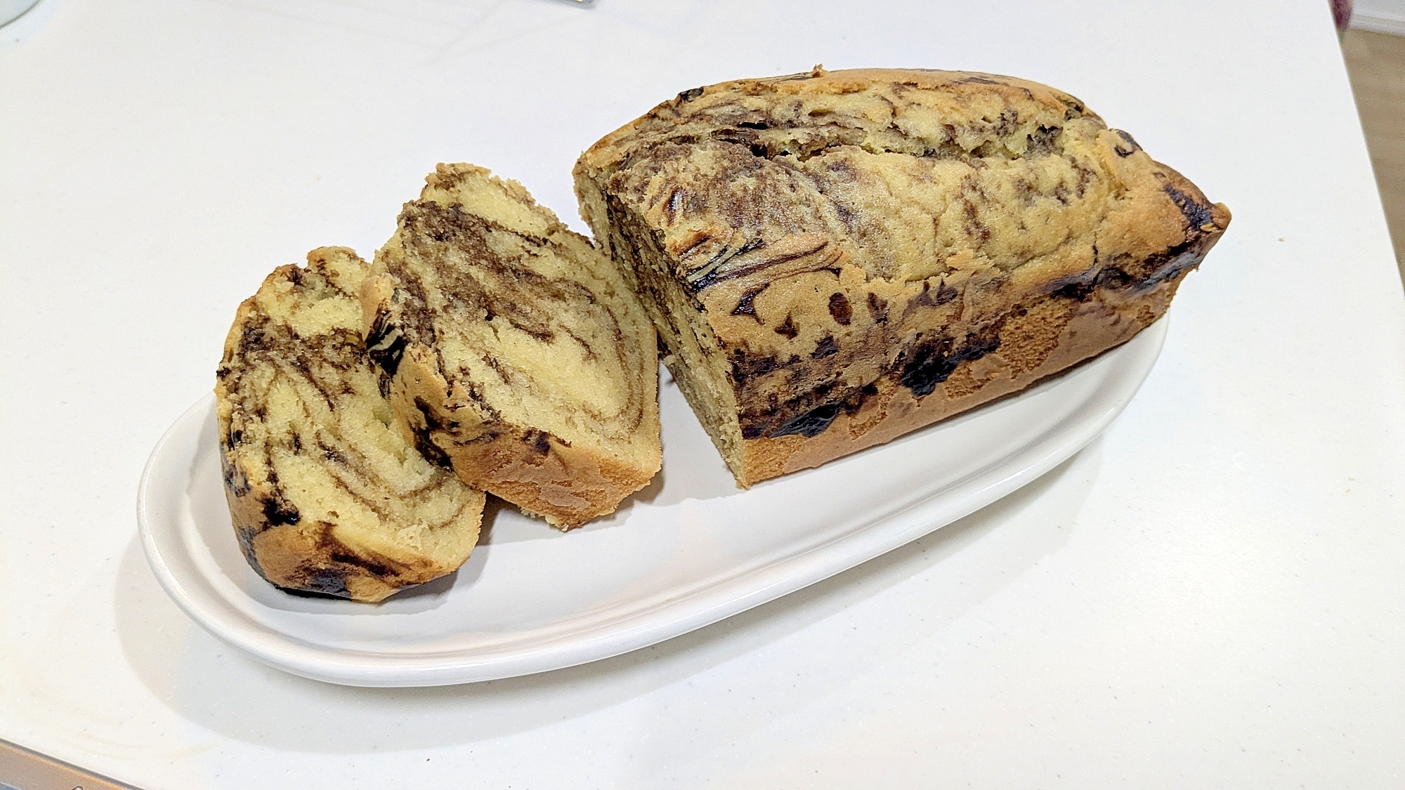 マーブルパウンドケーキ