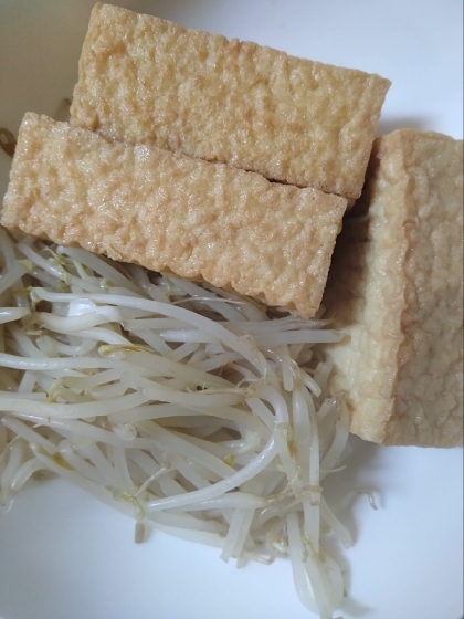 厚揚げともやしの煮もの