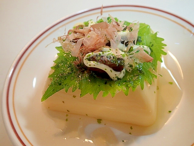 大葉ときゅうりのキューちゃんの卵豆腐