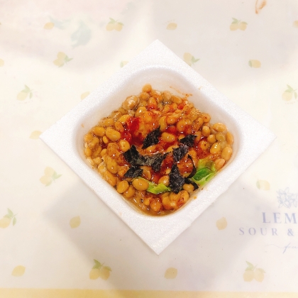 菌活しましょᕷ*さきいかキムチのアレンジ納豆ꕤ୭*